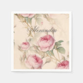 ファーストホーリーコミュニョカスタムンシルバーカラーバラ スタンダードカクテルナプキン (正面)