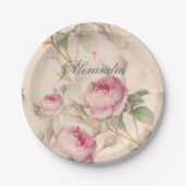 ファーストホーリーコミュニョカスタムンシルバーカラーバラ ペーパープレート (正面)