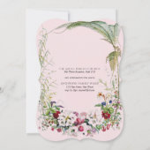 ファーストホーリーコミューニオンガールズピンクフローラ招待状 招待状 (裏面)
