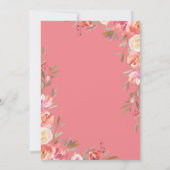 ファーストホーリーコミューニオンガールピンクフローラクロス 招待状 (裏面)