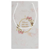 ファーストホーリーコミューニオンフローラ金ゴールドオーキズマーブル スモールペーパーバッグ (裏面)