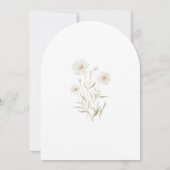 ファーストホーリーコミューニオンホワイトデイジーフローラアーチ 招待状 (裏面)