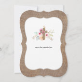 ファーストホーリーコミューニオン招待状水カラーフローラ 招待状 (裏面)