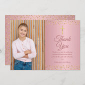 ファーストホーリーコミューンバラ金ゴールドハート サンキューカード (正面/裏面)