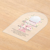 ファーストホーリーコミューンフローラデザイン アクリル招待状 (レイダウン)