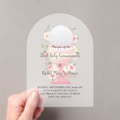 ファーストホーリーコミューンフローラデザイン アクリル招待状 (インサイチュ (ポータブル))