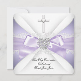 ファーストホーリーコミューンラベンダーシルバーハートガール 招待状