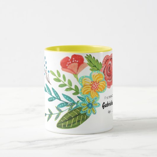 ファーストホーリーコミューン名前をカスタムするフローラ |マグカップ マグカップ (中央)