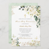 ファーストホーリーコミューン招待状ガール 招待状 (正面/裏面)