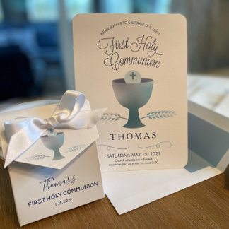 ファーストホーリーコミューン招待状ボーイズスモール招待状 招待状