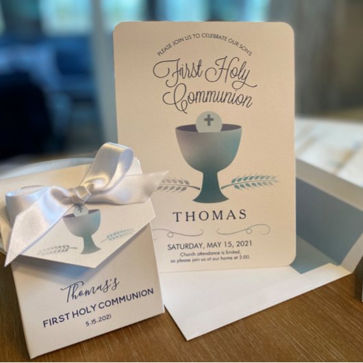 ファーストホーリーコミューン招待状ボーイズスモール招待状 招待状