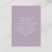 ファーストホーリー招待状、祈りの言葉カード 名刺 (裏面)