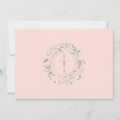 ファーストホーリー赤面ピンクフォトシルバー サンキューカード (裏面)