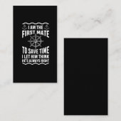 ファーストマおもしろいテ引用文ナウティックセイリングユーモア 名刺 (正面/裏面)