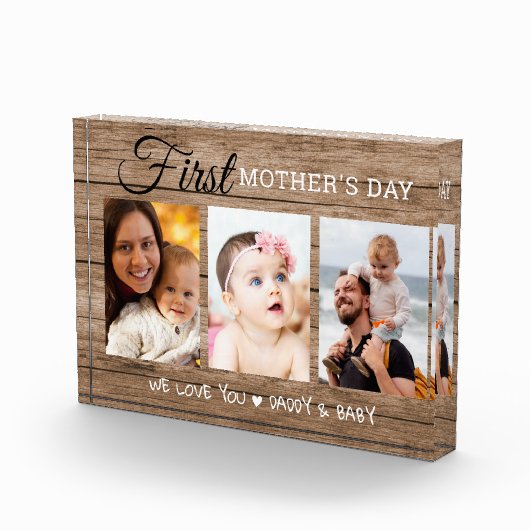 ファーストマザーズデーウッ素朴ド3フォトブロック フォトブロック (右)