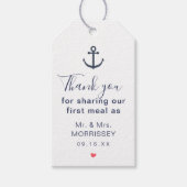 ファーストミール航海の結婚式の引き出物ラベル ギフトタグ (正面)