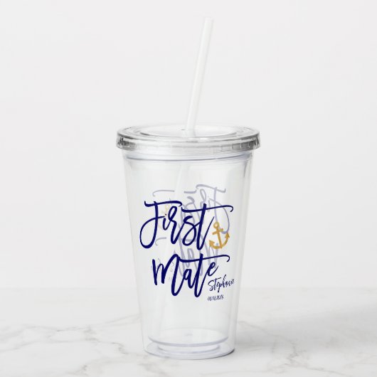 ファーストメイトメイド・オブ・オーナー（花嫁付き添い人）沿岸 アクリルタンブラー (裏面)