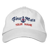 ファーストメパーソナライズされたイトスターいかりお名前 刺繍入りキャップ (正面)