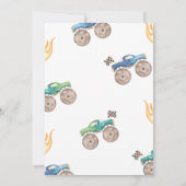 ファーストモンスタートラック2回目の誕生日パーティー 招待状 (裏面)