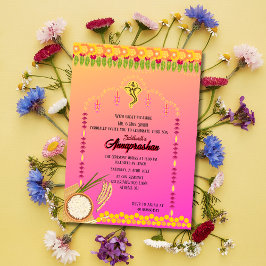 ファーストライスアナンパラシャンインディアン招待状 招待状