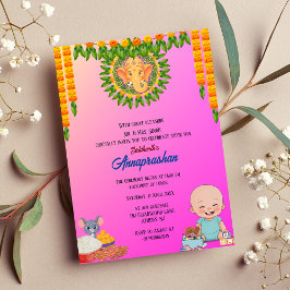 ファーストライスアナンパラシャンインディアン招待状 招待状