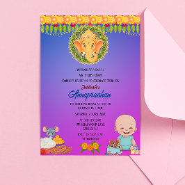 ファーストライスアナンパラシャンインディアン招待状 招待状