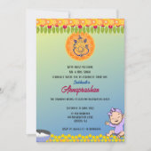 ファーストライス「アナンパラシャン」インディアンベビー画像 招待状 (正面)