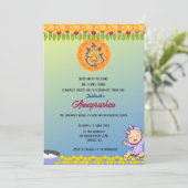 ファーストライス「アナンパラシャン」インディアンベビー画像 招待状 (スタンド正面)