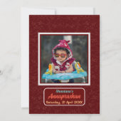 ファーストライス「アナンパラシャン」インディアンベビー画像 招待状 (裏面)