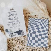 ファーストラップのまわりにザトラックレースカー1st誕生日 招待状