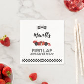 ファーストラップのまわりにザトラック誕生日 スタンダードカクテルナプキン (インサイチュ)