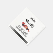 ファーストラップのまわりにザトラック誕生日 スタンダードカクテルナプキン (角)