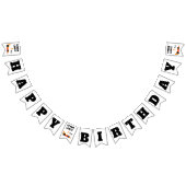 ファーストラップのまわりにザトラック、ハッピーバースデーデコール バンティングフラッグ (全)