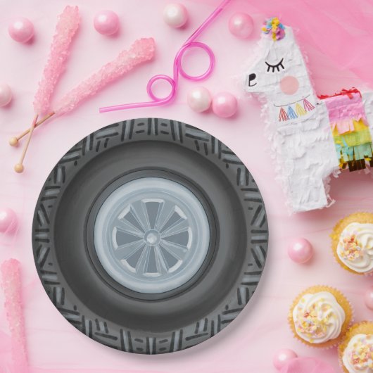 ファーストラップまたは2ファーストレーサーレーストラック誕生日 ペーパープレート (パーティー)