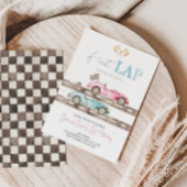 ファーストラップレースカーツインズ誕生日招待状 招待状