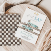 ファーストラップレースカーツインズ誕生日招待状 招待状