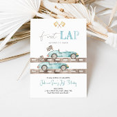 ファーストラップレースカーツインズ誕生日招待状 招待状
