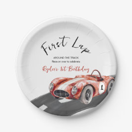 ファーストラップ レースカー 1歳の誕生日 ペーパープレート