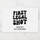 ファーストリーガルショットレトロブラックカスタム21歳 リキュールボトルラベル (シングルラベル)