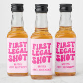 ファーストリーガルショットレトロホットピンク21歳 リキュールボトルラベル (ボトル)