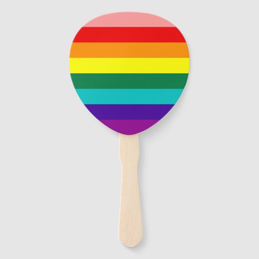 ファーストレインボープライド国旗 ハンドファン (正面)