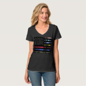 ファーストレスポンダサポートフラグTシャツ Tシャツ (正面フル)