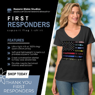 ファーストレスポンダサポートフラグTシャツ Tシャツ