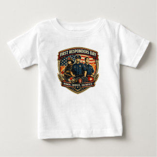 ファーストレスポンダーズデー 敬意 奉仕 犠牲 ヴィンテージ ベビーTシャツ