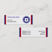 ファーストレスポンダーブルー警察バッジ スキニー名刺 (正面/裏面)