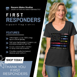 ファーストレスポンダー支援フラグTシャツ Tシャツ
