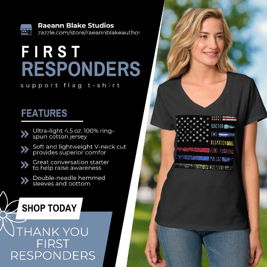 ファーストレスポンダー支援フラグTシャツ Tシャツ