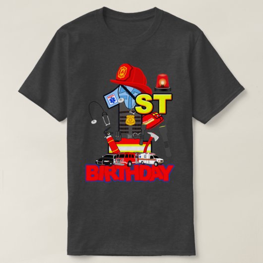 ファーストレスポンダー誕生日ボーイ緊急  Tシャツ (デザイン正面)