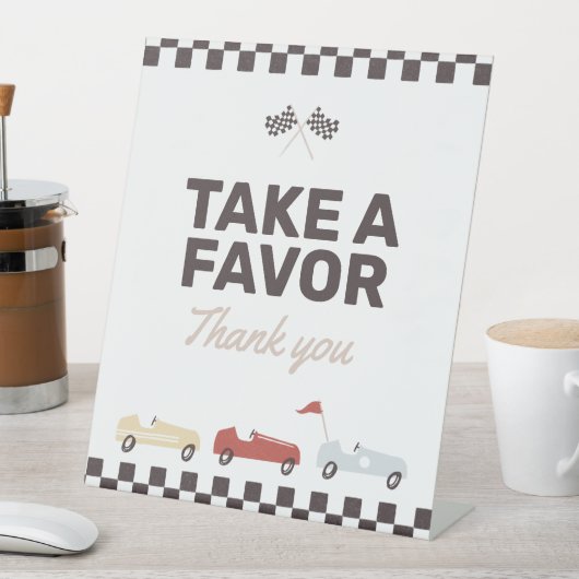 ファーストレースカーの誕生日パーティーのお願い 台座サイン (インサイチュ)