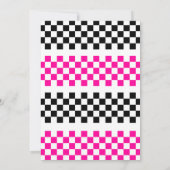 ファーストレースカーガールズ2nd誕生日パーティーピンク 招待状 (裏面)